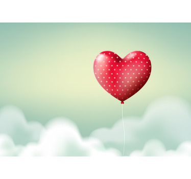 Toile fenêtre chambre enfant ballon rouge mignon - TenStickers