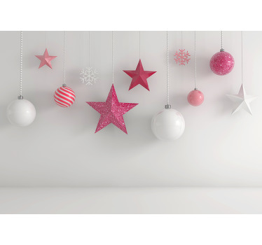 Estor enrollable infantil globos de adornos rosas - TenVinilo