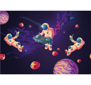 Rollo fenster kinderzimmer mit astronautenmotiven - TenStickers