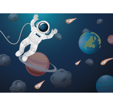 Estor enrollable infantil astronauta flotante - TenVinilo