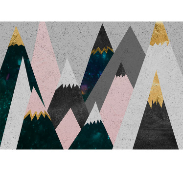 Rollo fenster kinderzimmer bunte bergwelt design - TenStickers