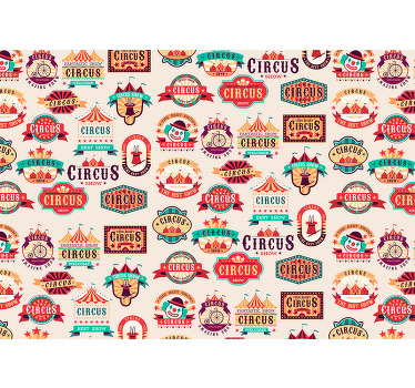 Toile fenêtre chambre enfant design billet de cirque - TenStickers