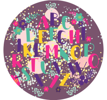 Toile fenêtre chambre enfant disque éducatif alphabétique - TenStickers