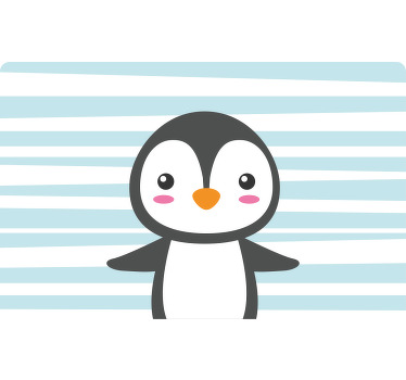 Rolgordijn kinderkamer blije pinguïn - TenStickers