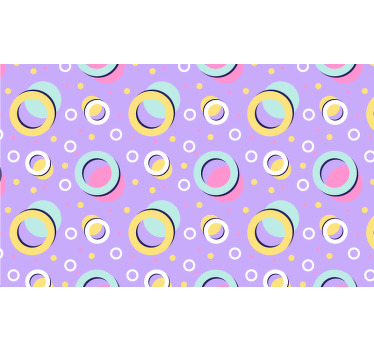 Toile fenêtre chambre enfant cercles colorés - TenStickers
