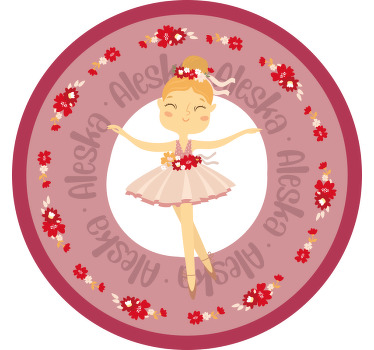 Toile fenêtre chambre enfant princesse ballerine drôle - TenStickers