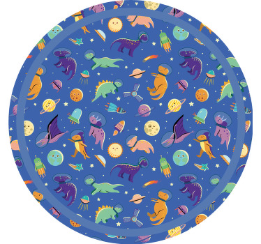 Estor enrollable infantil dinosaurios en el espacio - TenVinilo