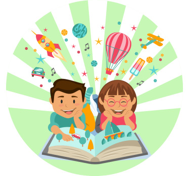 Rolgordijn kinderkamer educatie voor kinderen - TenStickers
