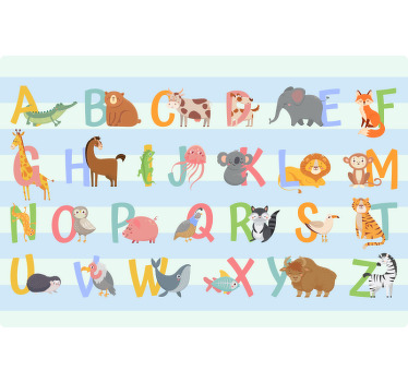 Toile fenêtre chambre enfant alphabet avec chiffres - TenStickers