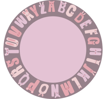 Toile fenêtre chambre enfant alphabet rond - TenStickers