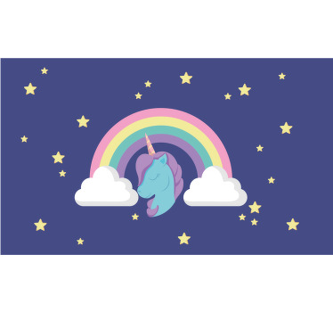 Estor enrollable infantil unicornio arcoíris - TenVinilo