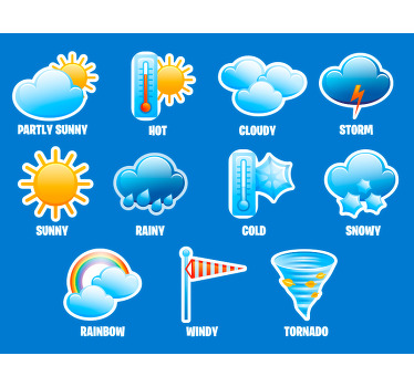 Rolgordijn kinderkamer kids weer - TenStickers