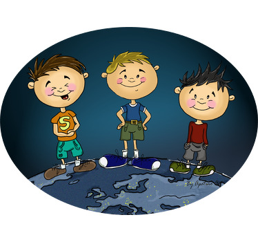 Rollo fenster kinderzimmer kinderwelt aufkleber - TenStickers