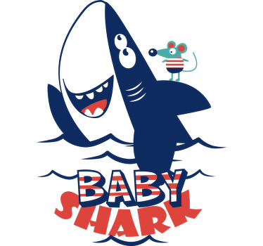 Rollo fenster kinderzimmer mit babyhai motiv - TenStickers