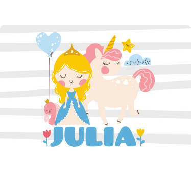 Rollo fenster kinderzimmer prinzen und einhorn - TenStickers