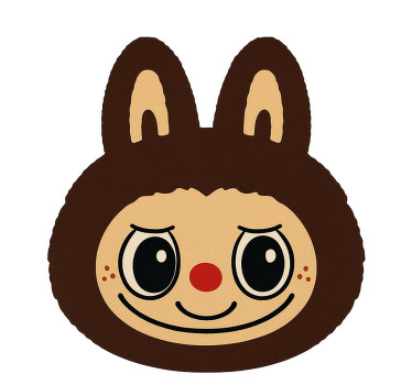 Rollo fenster kinderzimmer im brown labubu design - TenStickers