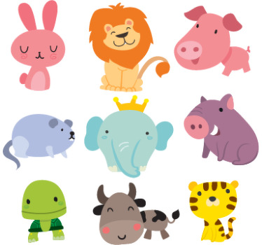 Rollo fenster kinderzimmer mit tierstickern - TenStickers