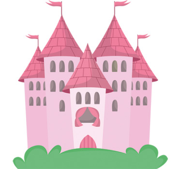 Estor enrollable infantil castillo rosa - TenVinilo