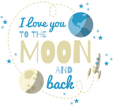 Estor enrollable infantil te quiero hasta la luna - TenVinilo