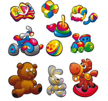 Rollo fenster kinderzimmer mit spielzeugstickern - TenStickers