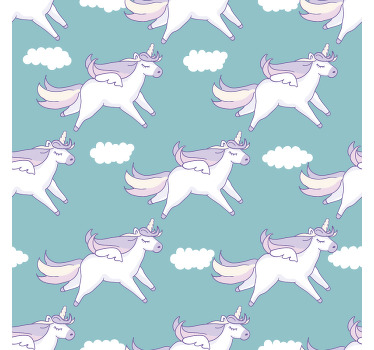 Rollo fenster kinderzimmer einhorn muster - TenStickers