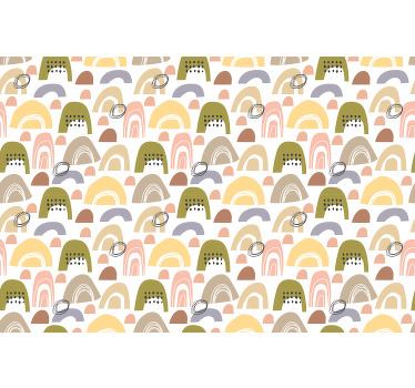 Rollo fenster kinderzimmer regenbogenmuster nordic - TenStickers