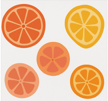 Toile fenêtre fruits et légumes agrumes - TenStickers