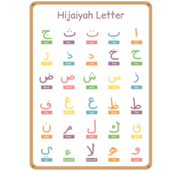 Toile fenêtre chambre enfant alphabet arabe - TenStickers