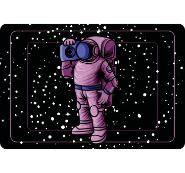 Estor enrollable infantil astronauta con radio cinta - TenVinilo