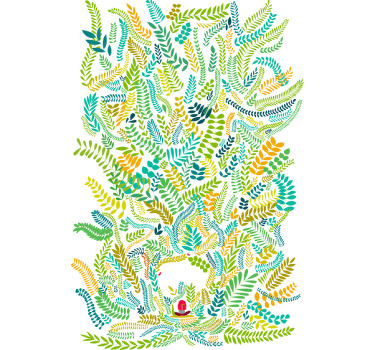 Toile fenêtre chambre enfant lecture féerique - TenStickers