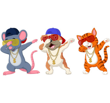Rolgordijn kinderkamer dierenverhalen voor kids - TenStickers
