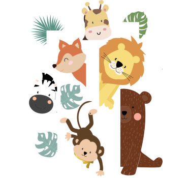Estor enrollable infantil animales en la puerta - TenVinilo