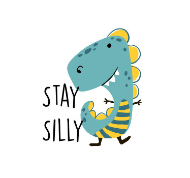 Toile fenêtre chambre enfant dinosaure nordique amusant - TenStickers