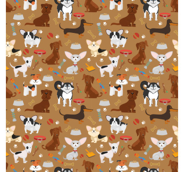 Kids roller blind with various cute dog patterns - TenStickers