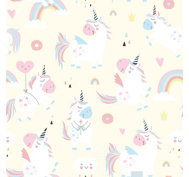 Estor enrollable infantil unicornios país de maravillas - TenVinilo