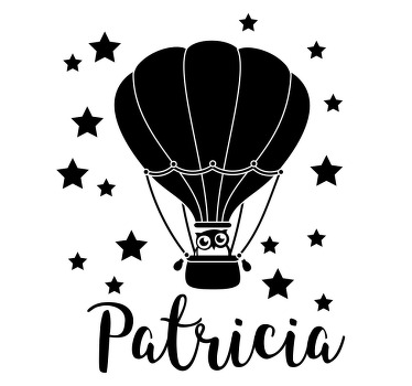 Toile fenêtre chambre enfant étoiles et ballon personnalisés - TenStickers