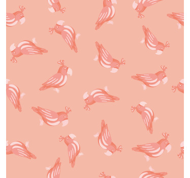 Kids roller blind pink birds pattern - TenStickers