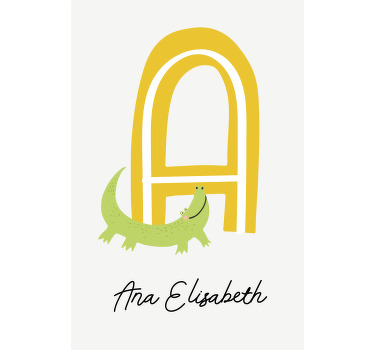 Rollo fenster kinderzimmer mit anfangsbuchstaben - TenStickers