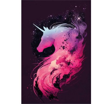 Rollo fenster kinderzimmer einhorn galaxy - TenStickers