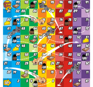 Rollo fenster kinderzimmer spiel katze und maus - TenStickers