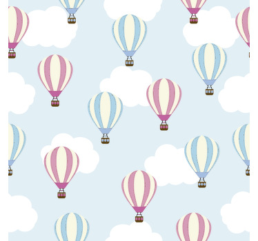 Rollo fenster kinderzimmer wolken und luftballons - TenStickers