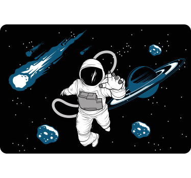 Rollo fenster kinderzimmer astronautenmotiv handgezeichnet - TenStickers