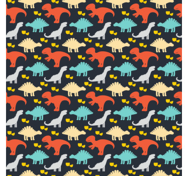 Toile fenêtre chambre enfant motif dinosaures - TenStickers