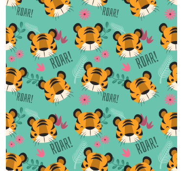 Rollo fenster kinderzimmer mit tigermuster - TenStickers