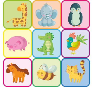 Rollo fenster kinderzimmer tiersticker für möbel - TenStickers