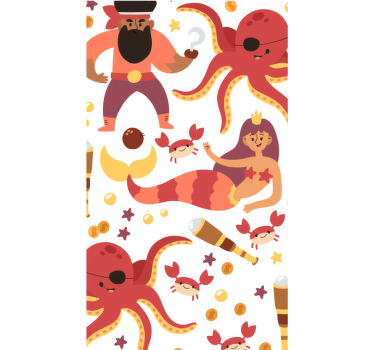 Rollo fenster kinderzimmer pirat-oktopus dusche - TenStickers
