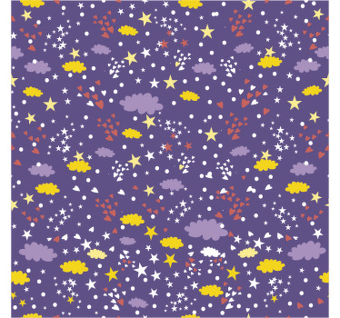 Rollo fenster kinderzimmer mit sternen und wolken - TenStickers