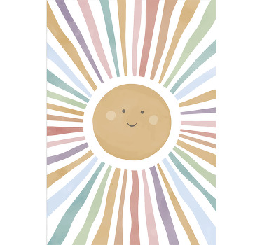 Rollo fenster kinderzimmer fröhliche sonne - TenStickers