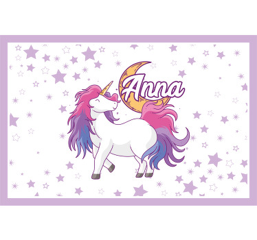 Rollo fenster kinderzimmer einhorn und mond - TenStickers
