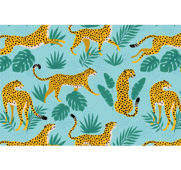 Rollo fenster kinderzimmer leopardensafari - TenStickers